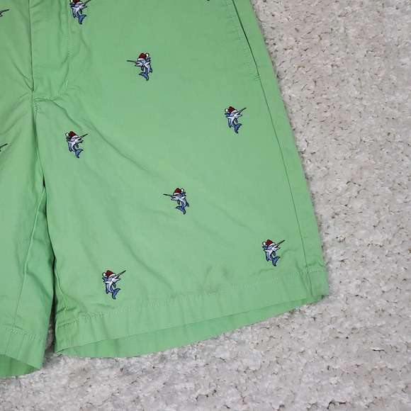 Vineyard Vines Men Shorts 30 Green Chino Cotton Swordfish Embroidered Preppy - Picture 2 of 14